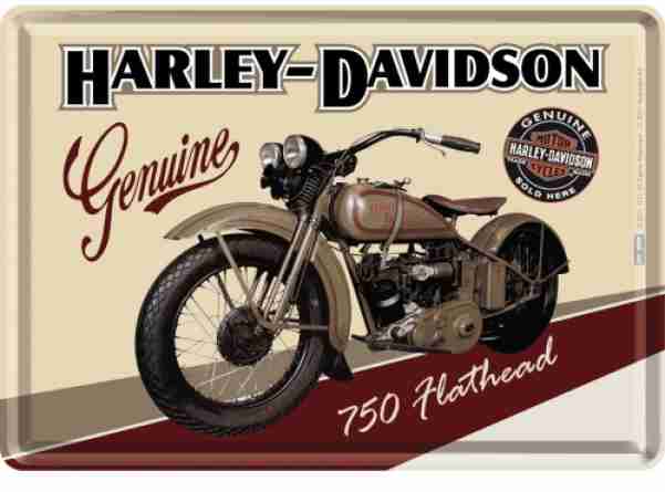 Blechpostkarte Harley - Davidson