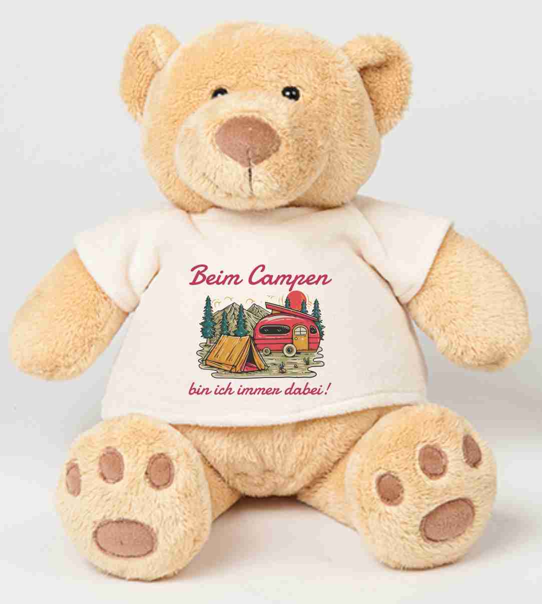 Honey Bear Mumbles mit Aufdruck" beim Campen bin ich immer dabei!"