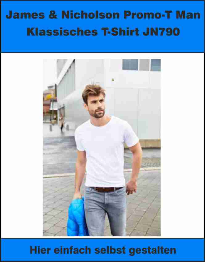Muster Textilien James & Nicholson vor Ort anprobieren oder zum ausleihen.