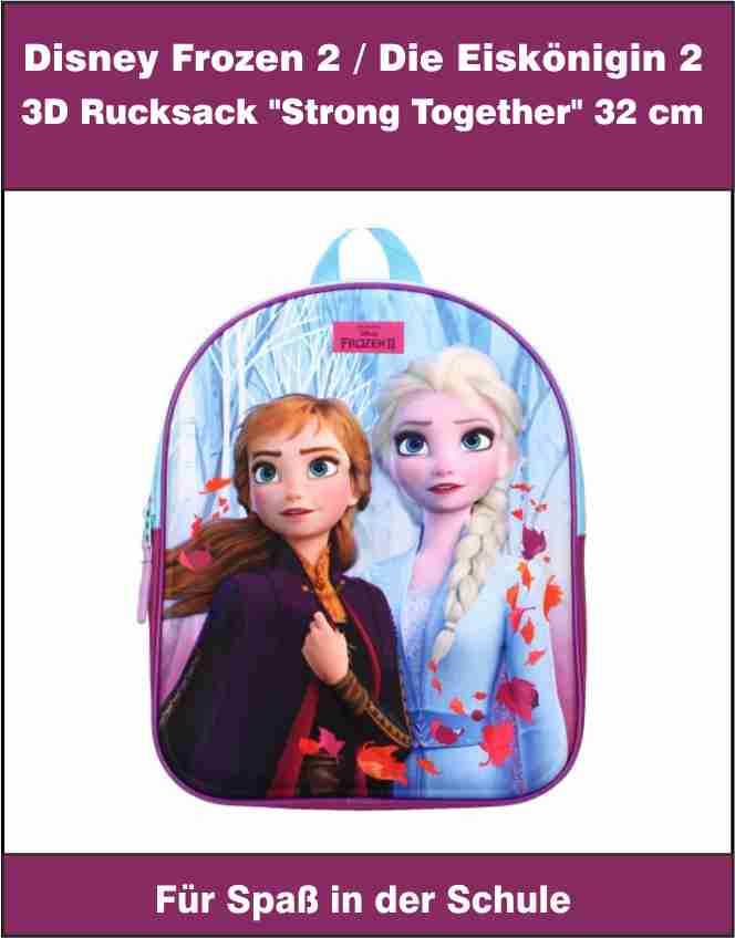 Disney Frozen 2 / Die Eiskönigin 2 - 3D Rucksack "Strong Together" 32 cm