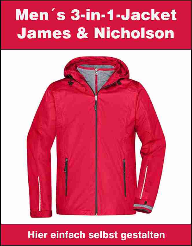 Men´s 3-in-1-Jacket James&Nicholson JN1154