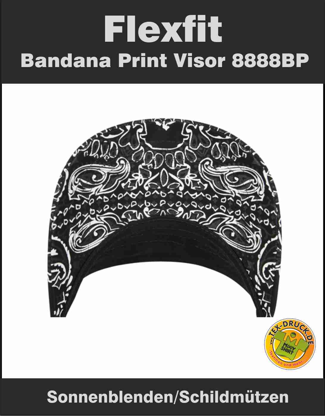 Bandana Print Visor Flexfit 8888BP