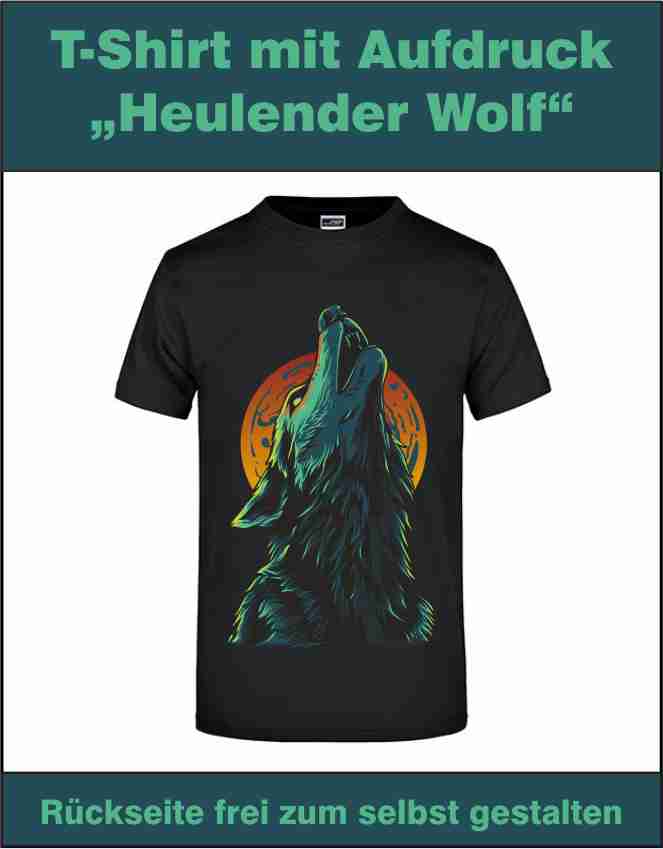 Wolf T-Shirt auch zum selbst gestalten bei tex-druck.de