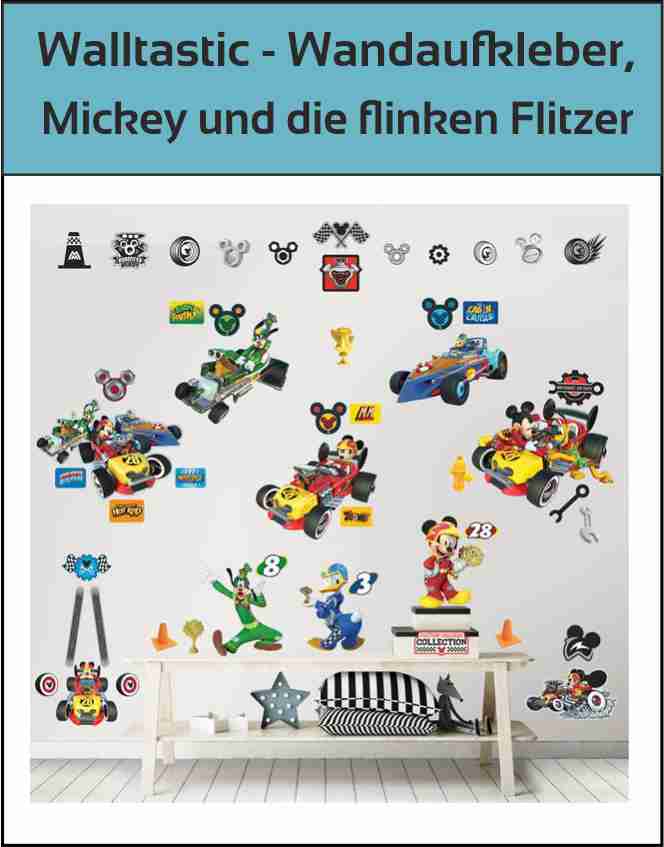 Walltastic - Wandaufkleber, Mickey und die flinken Flitzer