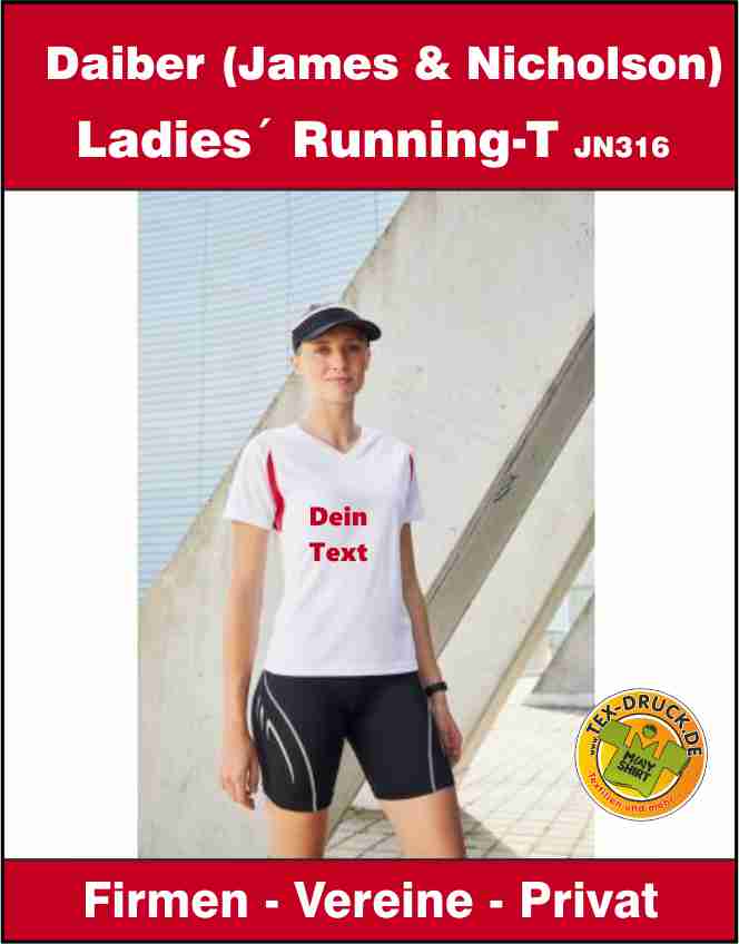Ladies´ Running-T Daiber (James & Nicholson) JN316