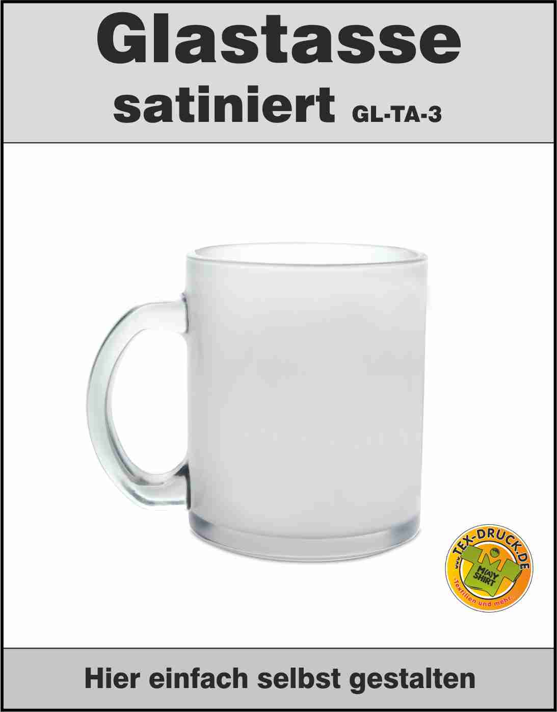 Glastasse satiniert GL-TA-3