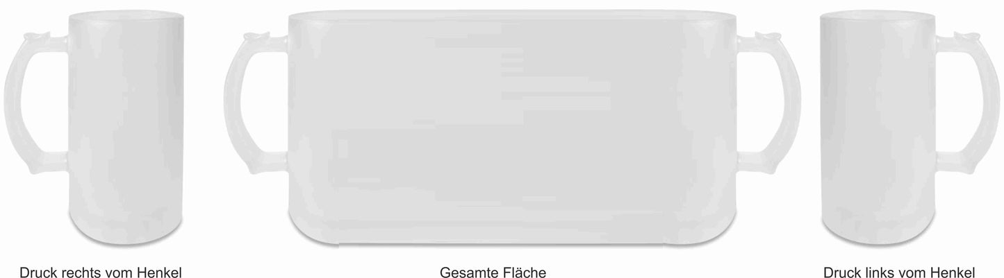 Glasbierkrug satiniert 0,5 l