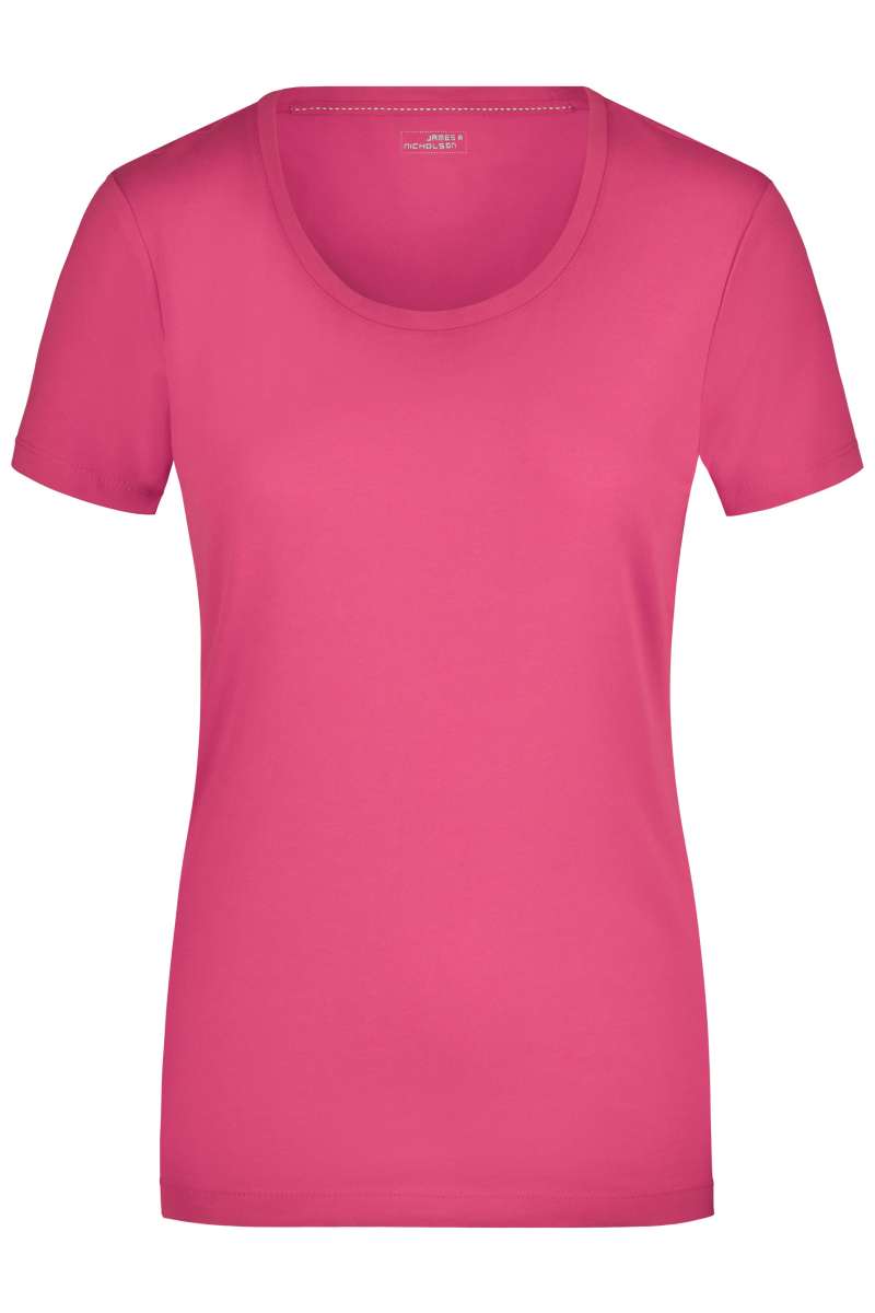 Damen Elastic Rundhals Shirt James & Nicholson JN926