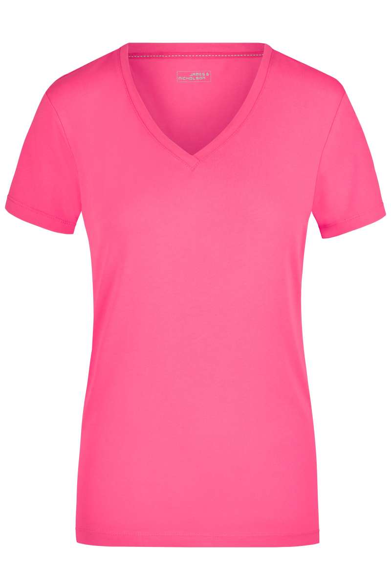 Damen - Ladies' Stretch V-Neck James & Nicholson JN928