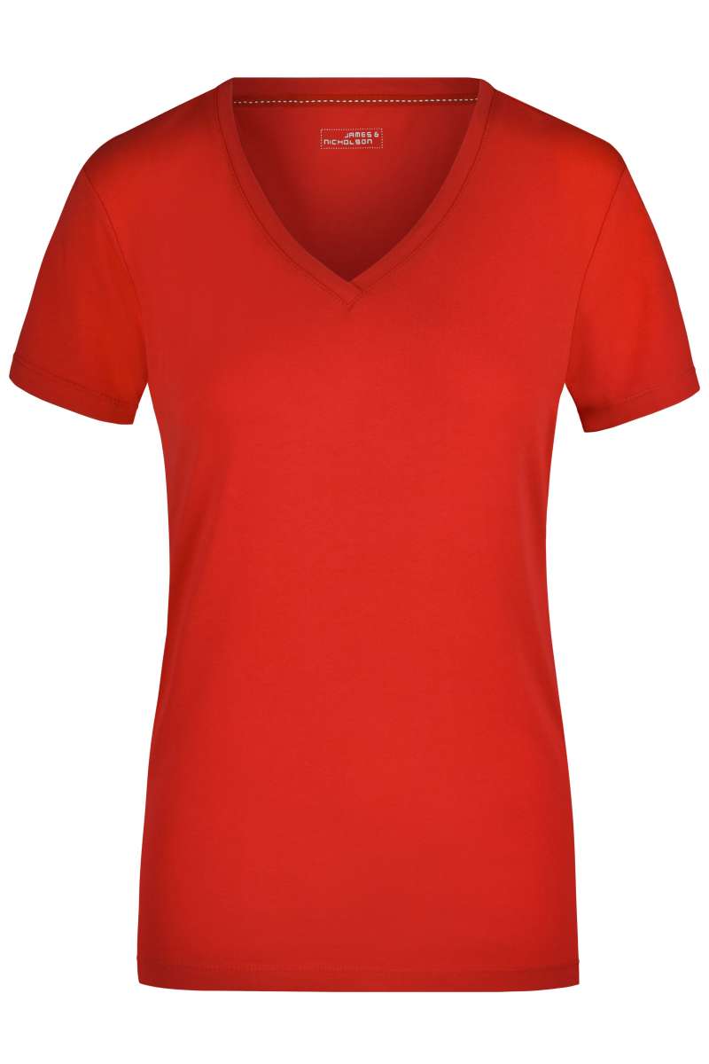 Damen - Ladies' Stretch V-Neck James & Nicholson JN928