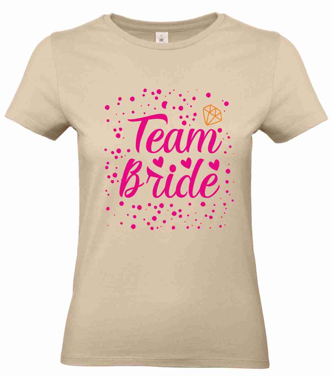 JGA Junggesellinnenabschied T-Shirt "Team Bride" B&C Women´s #E190