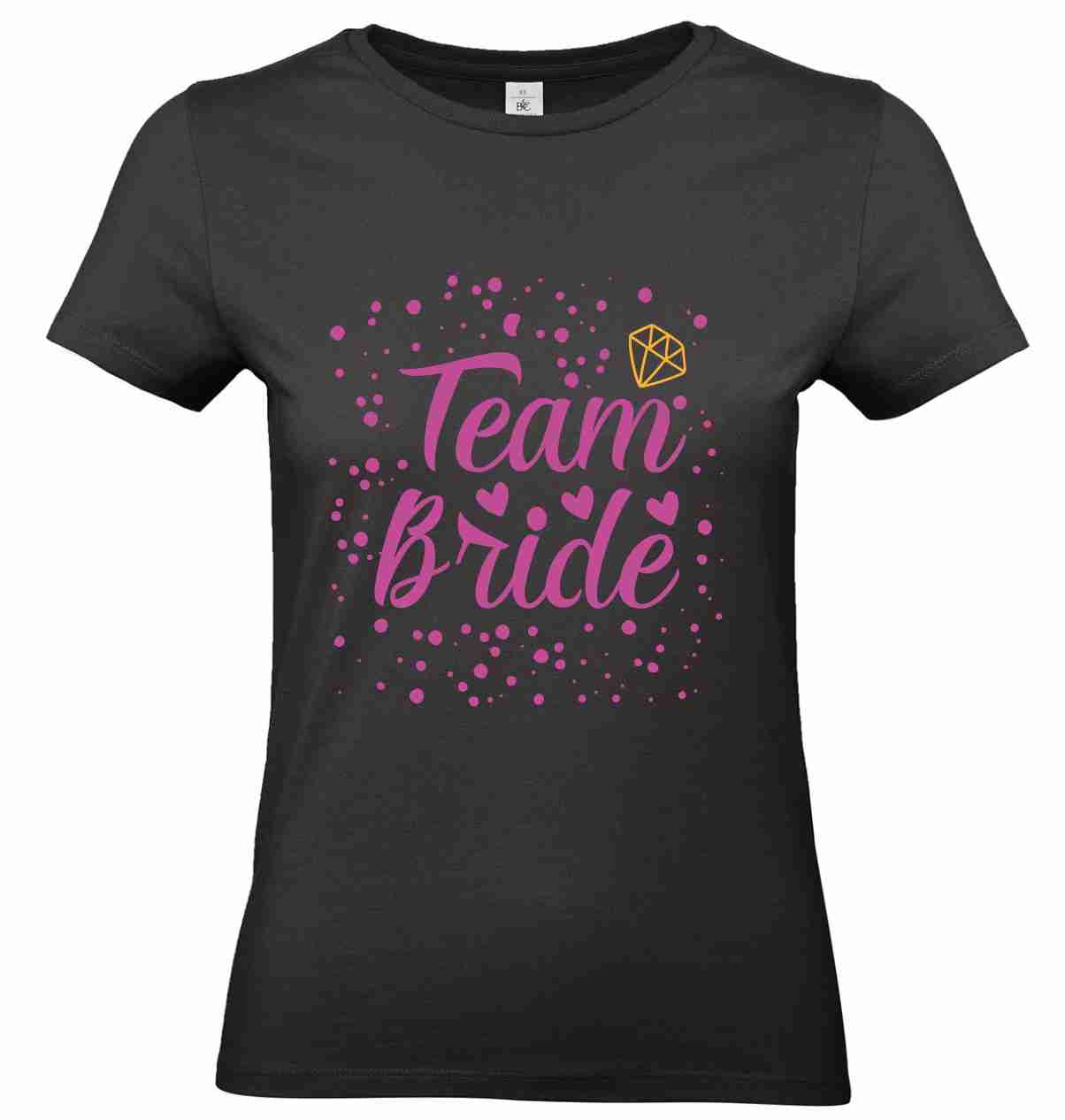 JGA Junggesellinnenabschied T-Shirt "Team Bride" B&C Women´s #E190