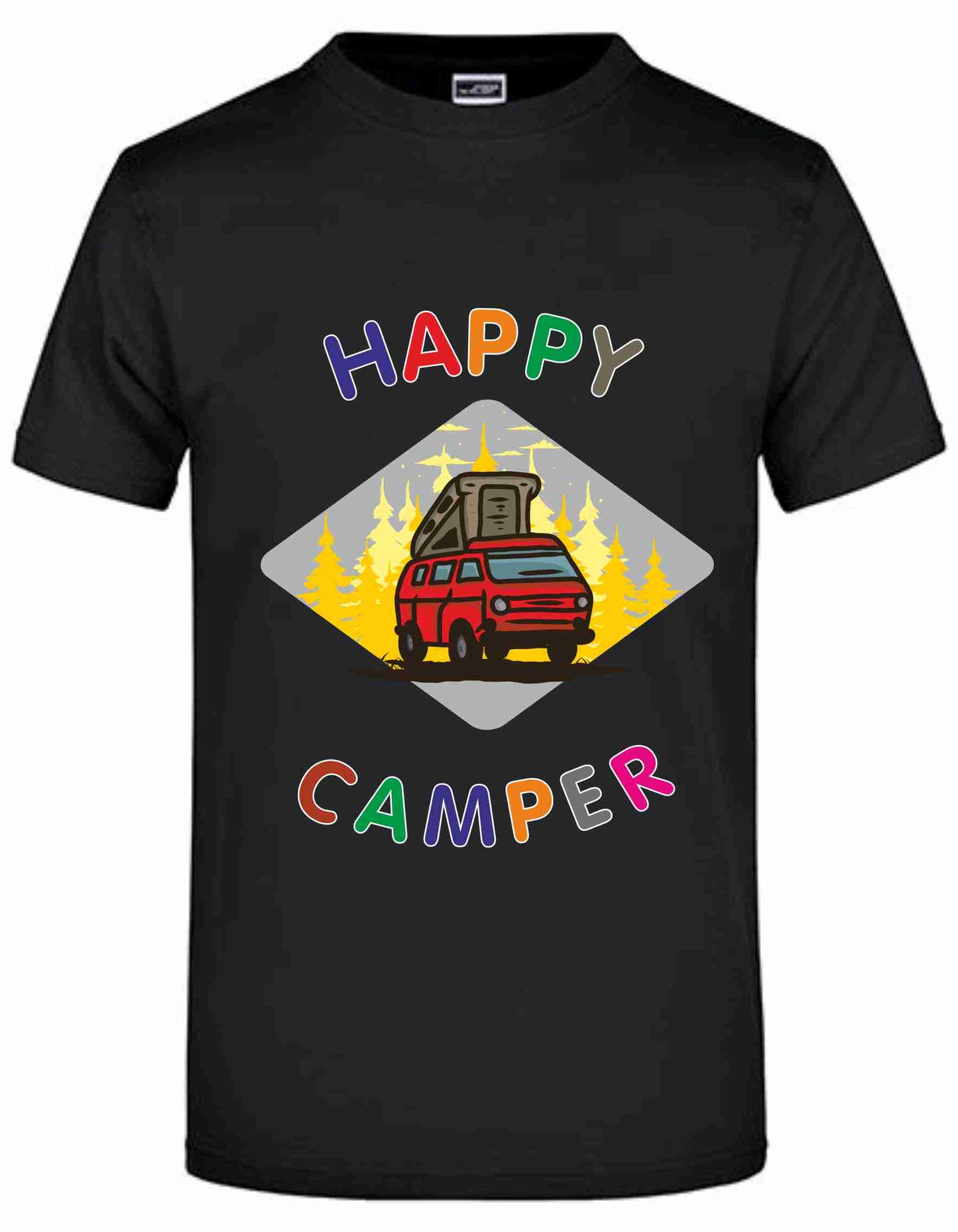 Happy Camper T-Shirt auch zum selbst gestalten bei tex-druck.de