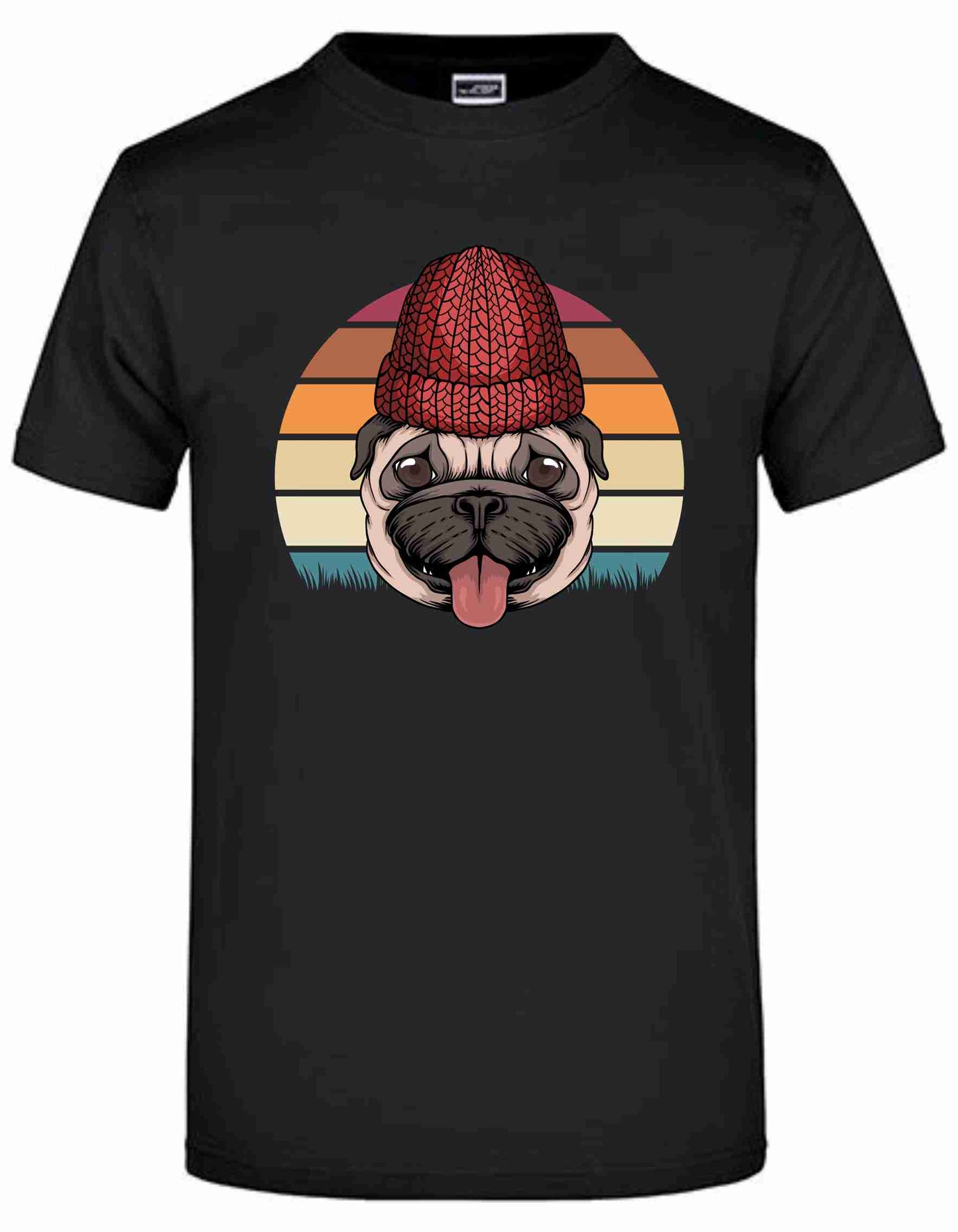 T-Shirt Dog Retro illustration