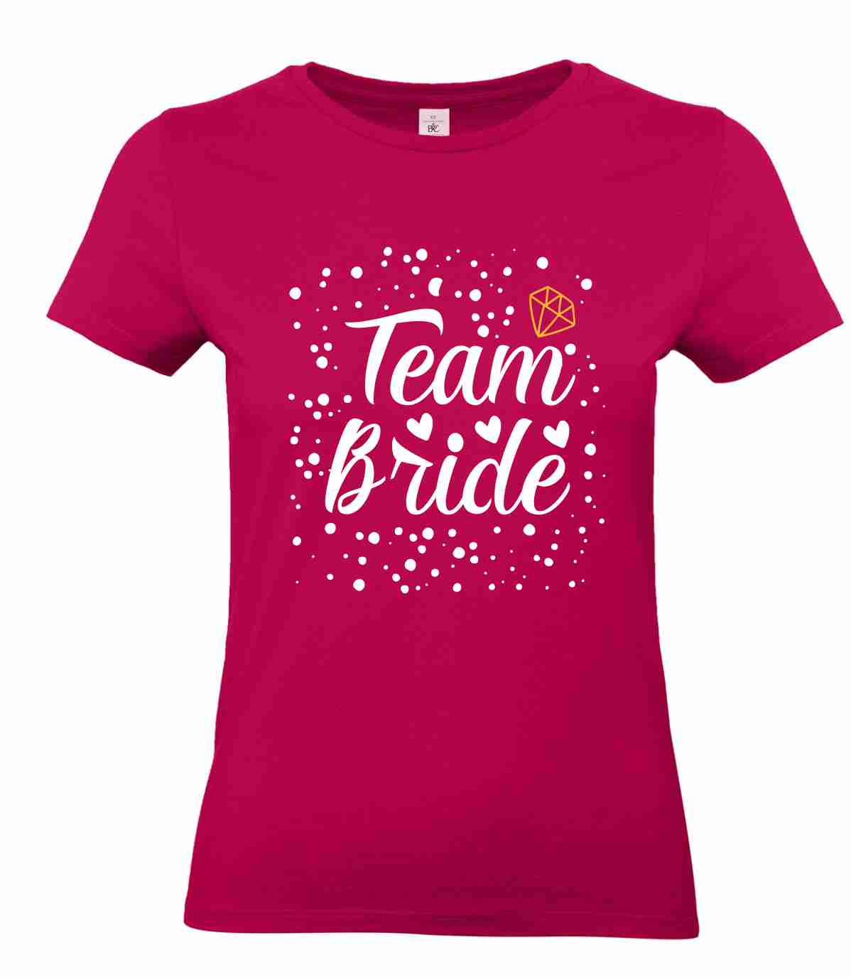 JGA Junggesellinnenabschied T-Shirt "Team Bride" B&C Women´s #E190