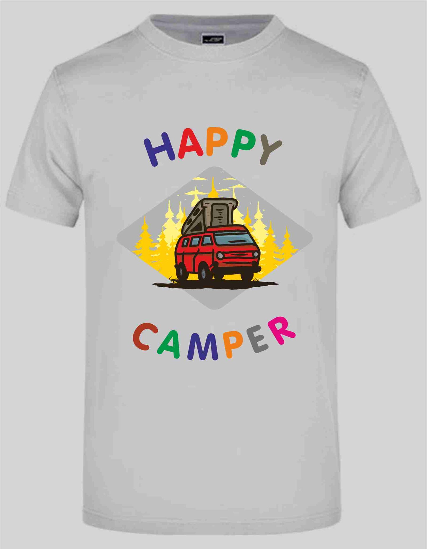 Happy Camper T-Shirt auch zum selbst gestalten bei tex-druck.de