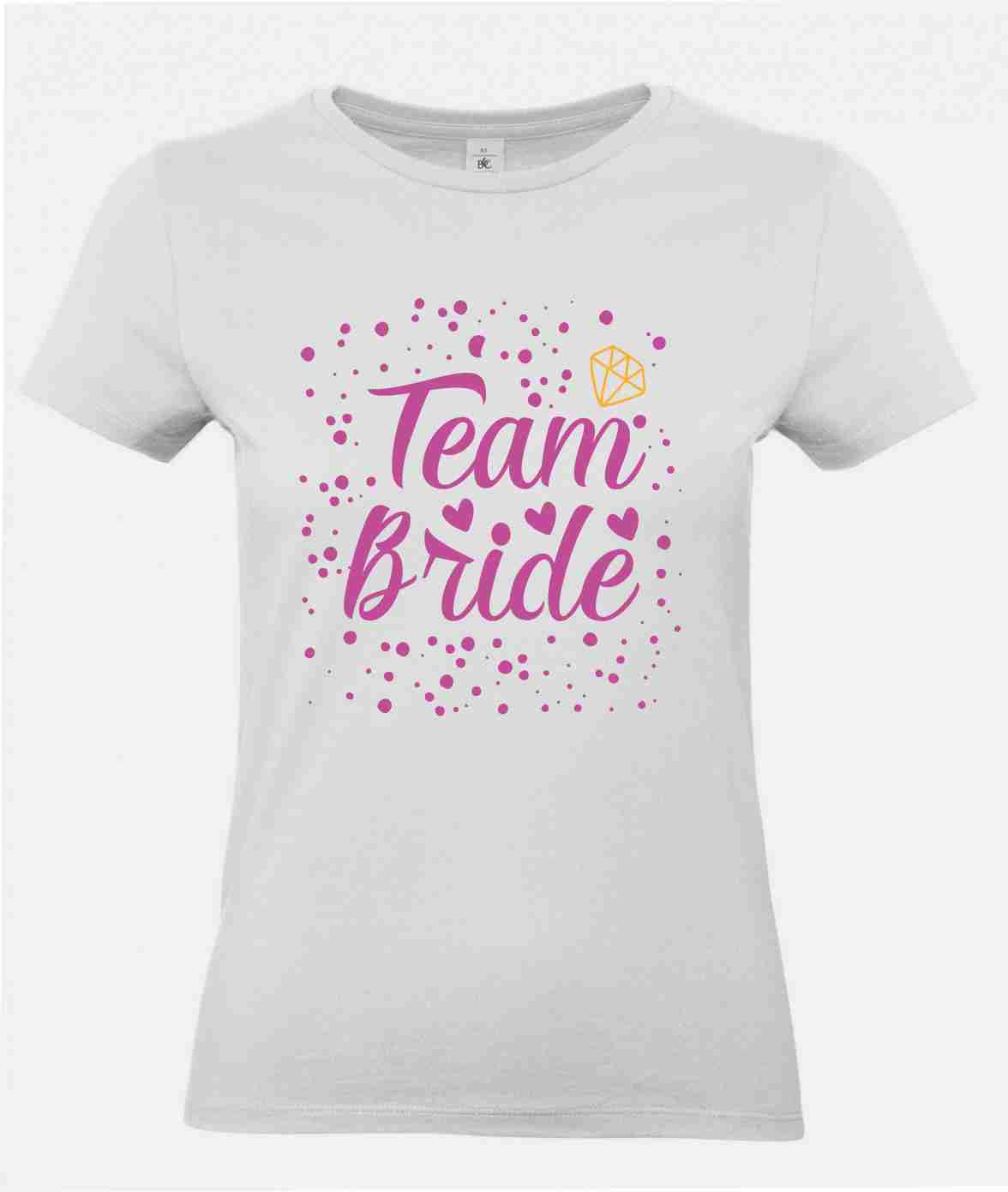 JGA Junggesellinnenabschied T-Shirt "Team Bride" B&C Women´s #E190