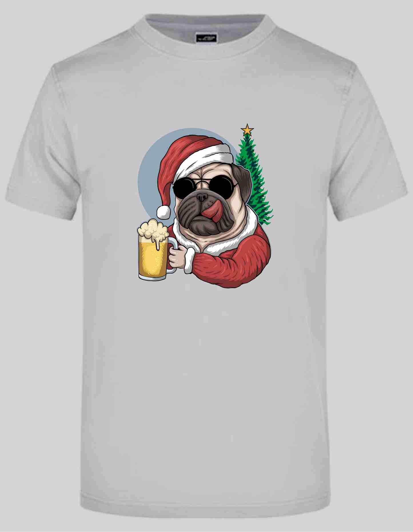 T-Shirt mit Aufdruck "Hund - Bier- Weihnachten"