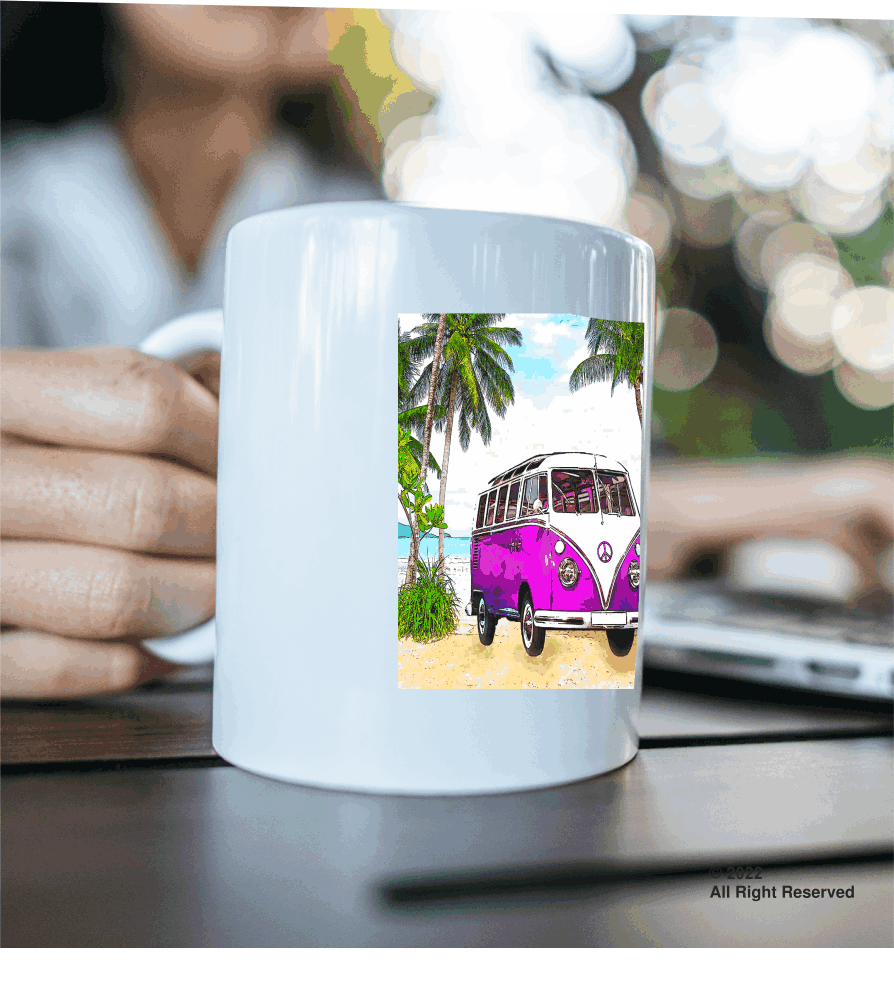 Bus Tasse Retro-Bus Camping