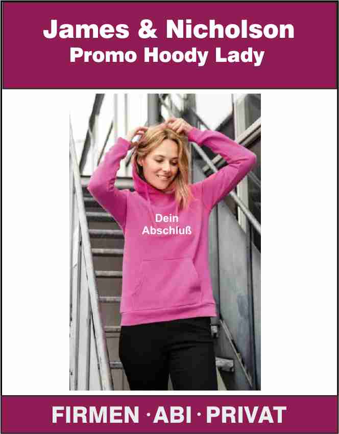 James & Nicholson Promo Hoody Lady JN795