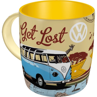 VW Bus -  Bulli Tasse aus stabiler Keramik   - Get Lost
