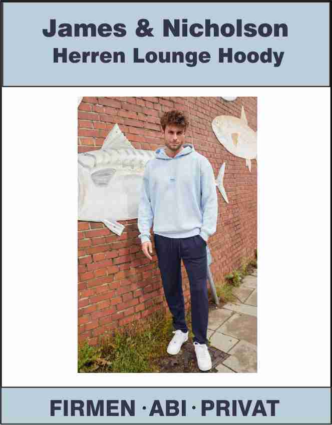James & Nicholson Herren Lounge Hoody  8034