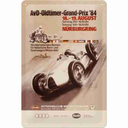 Blechschild AUDI AVD Oldtimer Nürburgring