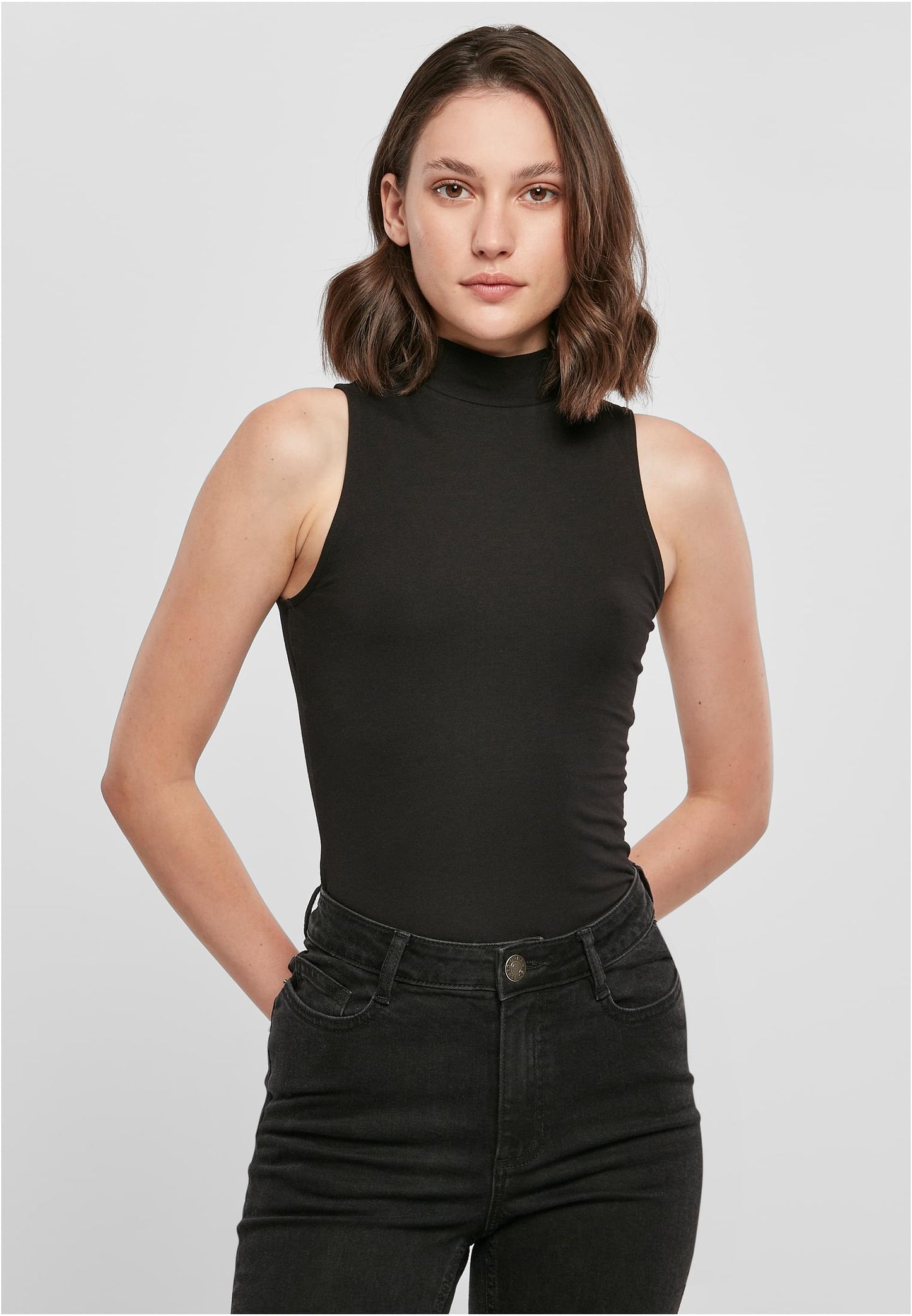 Ladies Sleeveless Turtleneck Body Build Your Brand BY235