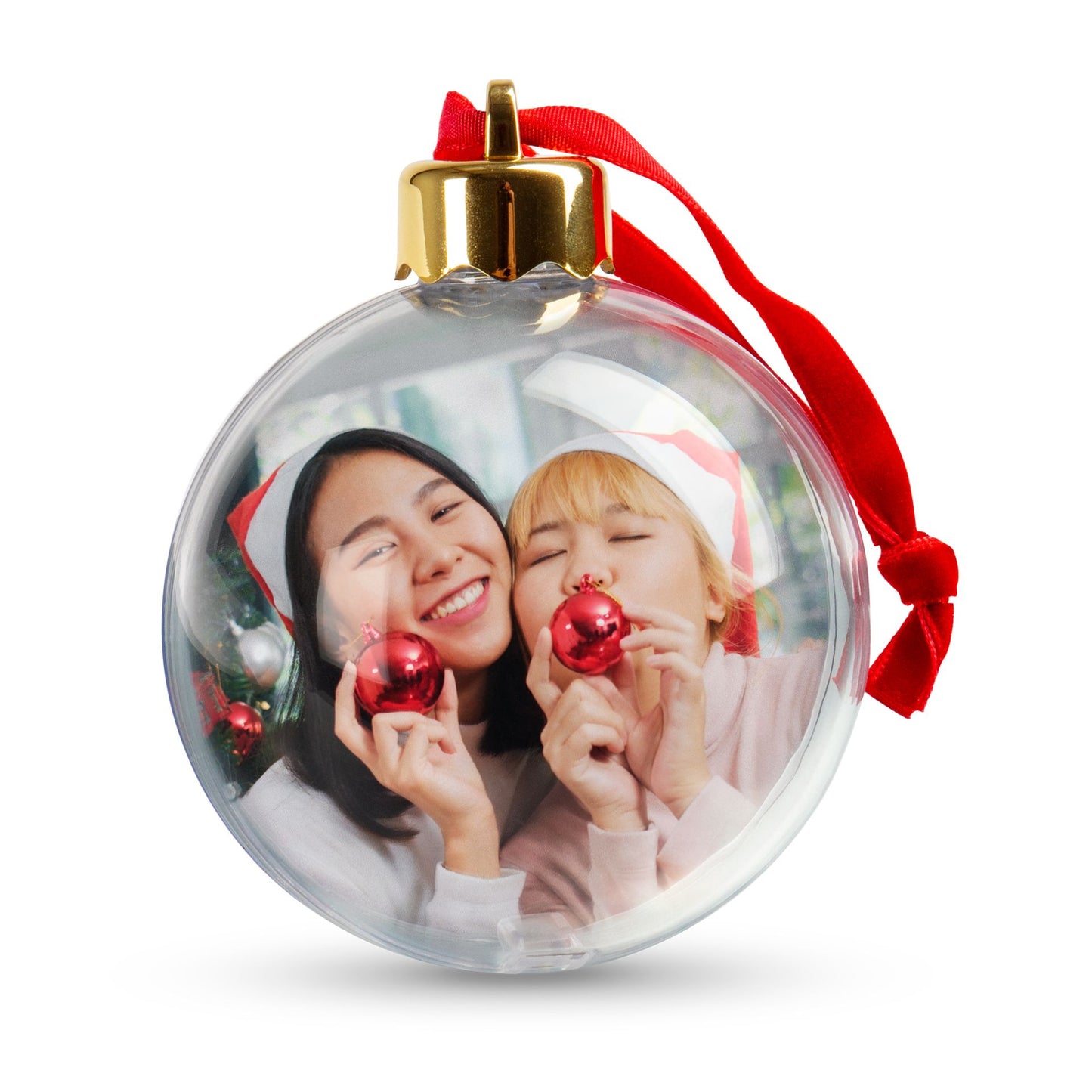 Foto-Christbaumkugel für 2 Fotos