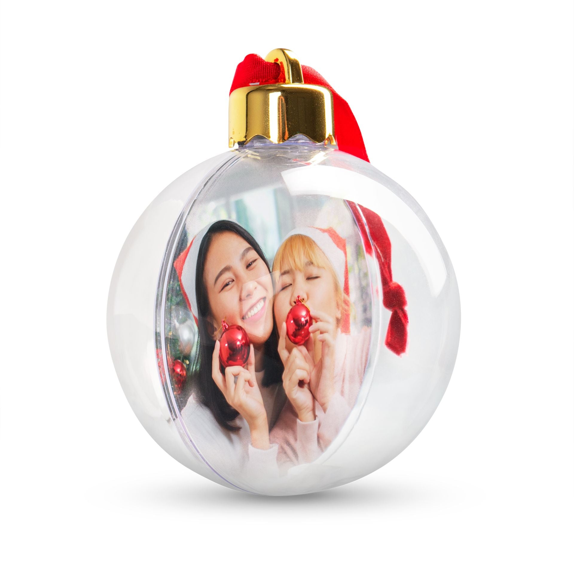 Foto-Christbaumkugel für 2 Fotos