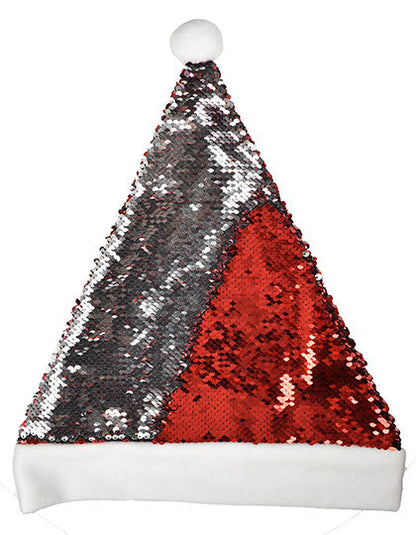 Christmas Hat / Nikolaus Mütze mit Pailletten  L-Merch C4007