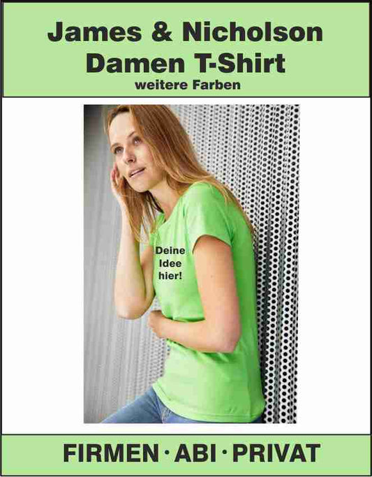 Damen T-Shirt James & Nicholson for woman JN789 weitere Farbauswahl