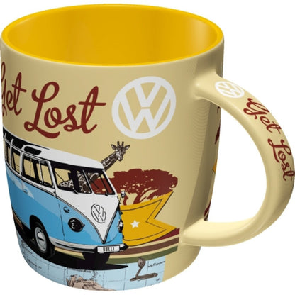 VW Bus -  Bulli Tasse aus stabiler Keramik   - Get Lost