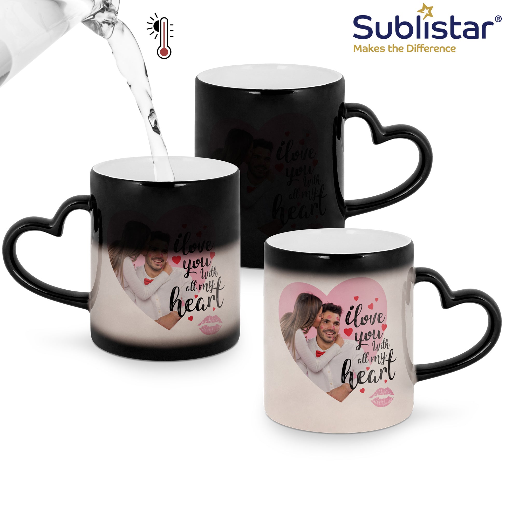 Sublistar® Farbwechseltasse Modell CC, 11oz, mit Herzhenkel