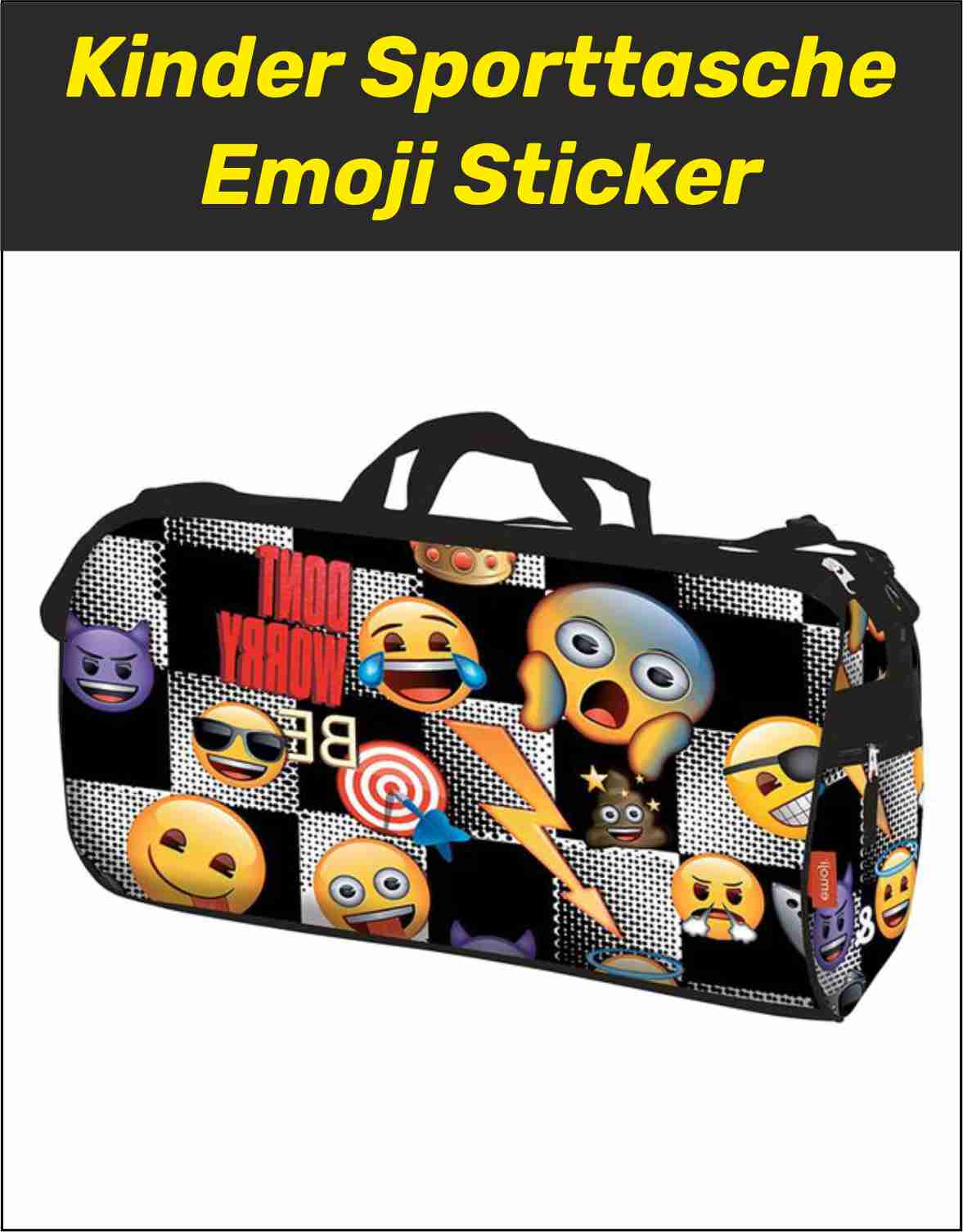 Kinder Sporttasche Emoji Sticker