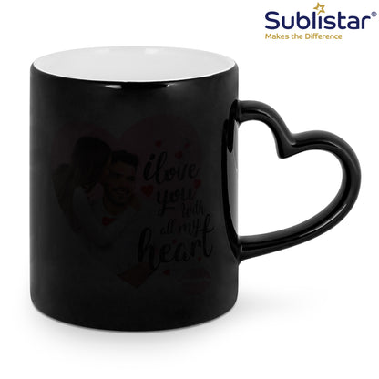 Sublistar® Farbwechseltasse Modell CC, 11oz, mit Herzhenkel