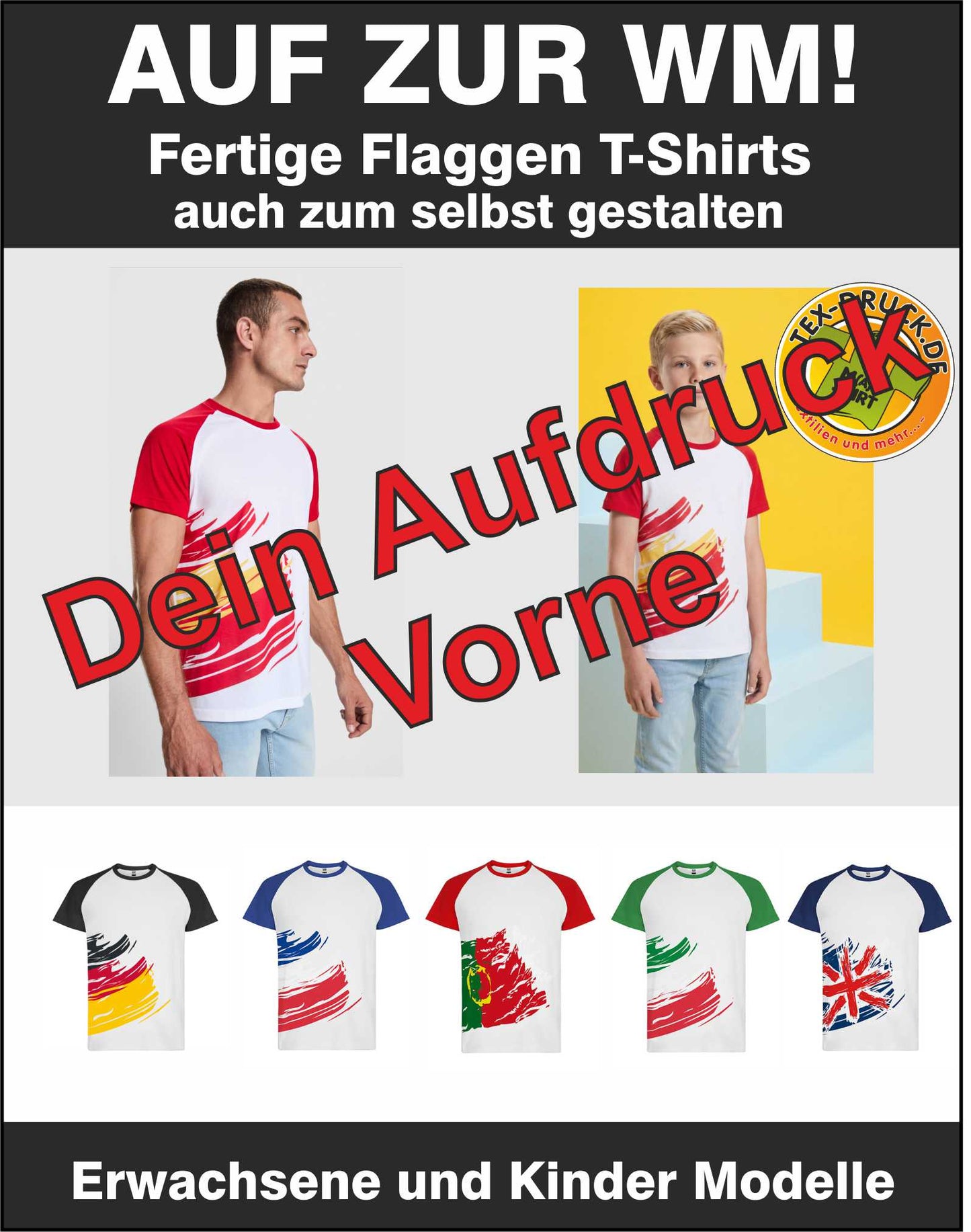 WM 2026 T-Shirt Forza Roly Sport Unisex für Kinder und Erwachsene Aufdruck vorne