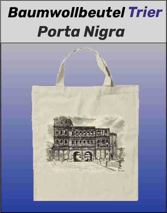 Baumwolltasche mit Aufdruck Trierer Porta Nigra