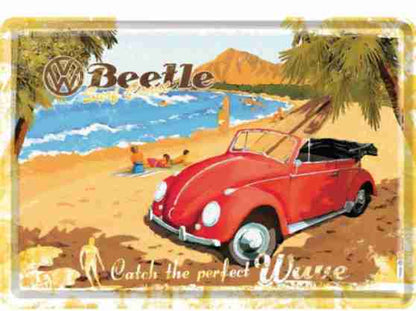 Blechpostkarte VW Käfer VW Beetle 10x14 cm