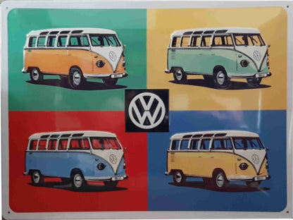 Blechschild Volkswagen Bulli T2 Nostalgie 30 x 40 cm