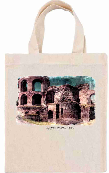 Baumwolltasche mit künstlerisches Bild "Kaiserthermen Trier“