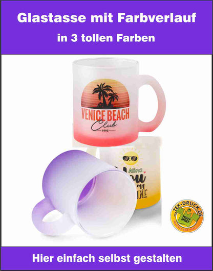 Glastasse mit Farbverlauf  GL-TAC-PU