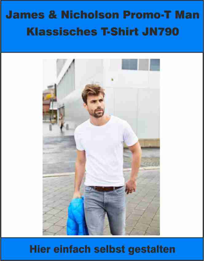 James & Nicholson Promo-T Man 180 Klassisches T-Shirt JN790