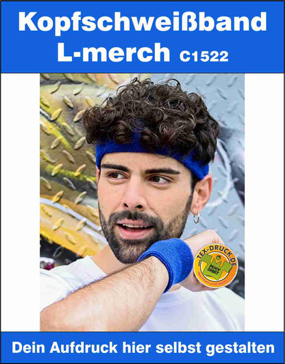 Kopfschweißband mit Label L-merch C1522