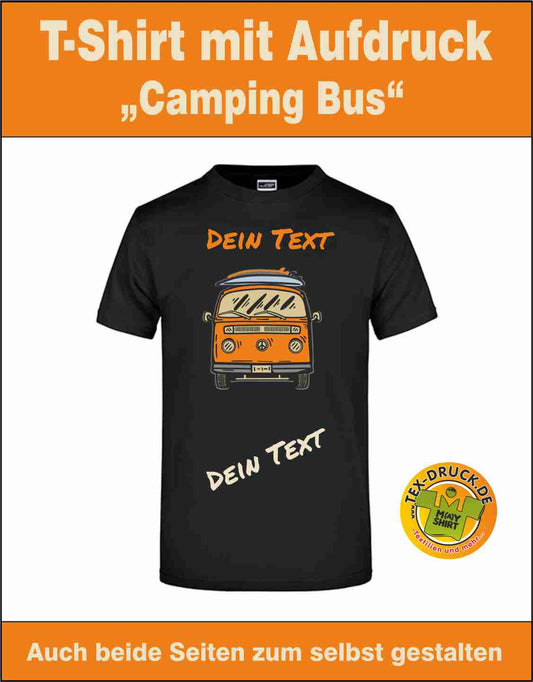 T-Shirt mit Aufdruck „Camping Bus"