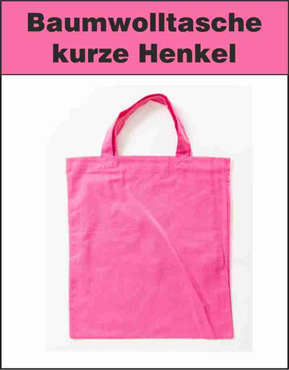 Baumwolltasche, kurze Henkel XT002