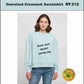 Build Your Brand Ladies Oversized Crewneck Sweatshirt BY212