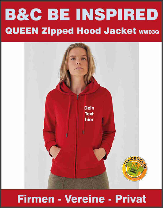 B&C BE INSPIRED QUEEN Zipped Hood Jacket_° WW03Q