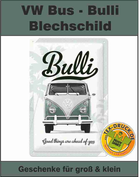 VW Bulli Blechschild