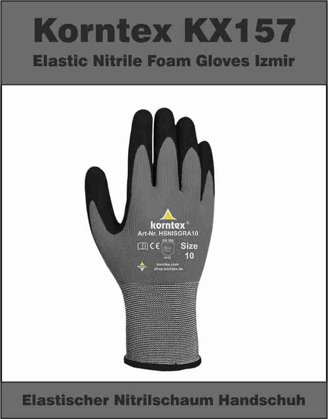 Elastic Nitrile Foam Gloves Izmir Korntex KX157